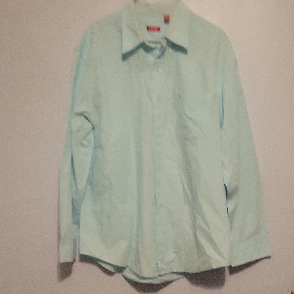 Izod Blue and White Plaid Shirt